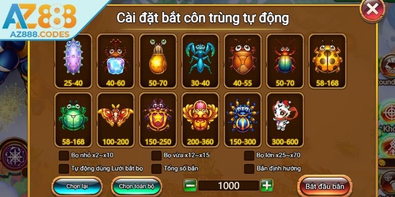 Tổng quan về thế giới Bắn Côn Trùng AZ888